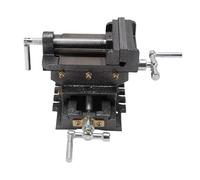 Yctze Mordaza de Taladro de Corredera Transversal de 4 Pulgadas, Mordaza Compuesta XY de Sobremesa de Acero Resistente con Mordazas de Acero Dentadas y Ranuras para Pernos, para