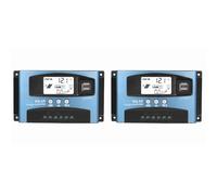 Yctze MPPT 50A Solar Charge Controller with Dual USB LCD Display Compatible with 12V 24V High Efficiency Battery Safe Real Time Monitoring