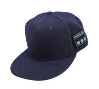 Yctze Música con Altavoces Integrados y Micrófono para Actividades Al Aire Libre - Gorro Recargable con Sonido Estéreo Binaural, Gris (Azul Marino)