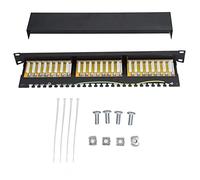 Yctze Panel de Conexión de Cable Blindado de 24 Puertos con Conectores extraíbles: Fácil Instalación, Material y Gestión óptima de Cables