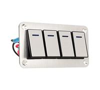 Yctze Panel Panel de Control Central de Interruptores de 4 Bandas para Automóvil de Yate, para Automóvil, de Control Central, de 4 Bandas, de Interruptores LED, Automotriz, Portátil,