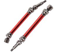 Yctze Par de Reemplazo de Eje de Transmisión de Coche RC para Ejes Delanteros y Traseros de Metal Kraton /10 (Rojo)