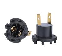 Yctze para adaptador para halógeno 3 Soporte de enchufe de faro de coche, 1 par de reemplazo Adaptador de enchufe de bombilla de faro de repuesto apto para 3 5 323 OE Número B28V510A3