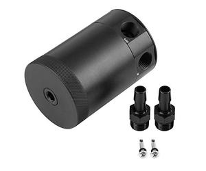 Yctze para decantador aceite Componentes de distribución de piezas de automóvil Universal de aluminio de dos orificios Depósito de aceite de motor de automóvil Kit de tanque de ventilación de lata