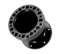 Yctze para espaciador volante 70mm para cubo volante universal Kit adaptador de dirección espaciador de cubo de volante de coche universal de aluminio de 3 pulgadas (negro)