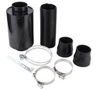 Yctze para Filtro de Alto Flujo Universal Entrada de Filtro de Aire Universal Car 3 "Fibra de Carbono Filtro de Aire frío Alimentación Entrada Cerrada Tubo de inducción Kit de Manguera Reemplazo aut