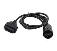 Yctze para OBD 10 Pin Adaptador de diagnóstico Cable de diagnóstico del Conector Adaptador OBD2 de 10 Pines a 16 Pines para Motocicleta D10 16 Pin