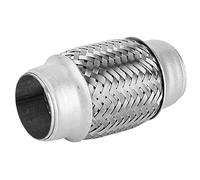 Yctze para tubo escape e46 tubo escape e46 Tubo de escape trenzado tubo flexible escape coche acero inoxidable duradero SS Tubo flexible doble trenzado Adaptador de escape Tubería 1.5 "x 4"