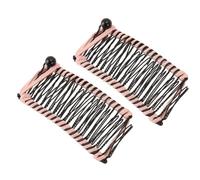 Yctze Peine de Cubierta Vintage Pinzas para el Cabello de Plátano 2 Piezas Hilo Tejido de Metal Peine de Cubierta Vintage Simple y Elegante Soporte de de Caballo de Plátano de Viaje Belleza y (PINK)