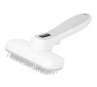 Yctze Peine Quitapelos para Mascotas para Perros y Gatos, Cepillo de Aseo con Diseño de Placa de Empuje con Resorte, Antideslizante Cómodo, Agujas de Acero Inoxidable para un Masaje Suave para