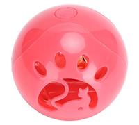 Yctze Pelota de Juguete Interactiva Intermitente con LED para Mascotas con Campana, Pelota Rodante para Gatos con Sonido para Participar en el Juego y el Ejercicio (Rojo)