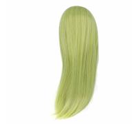 Yctze Peluca de Muñeca Verde Aguacate, Pelo Liso de Seda Suave, Fácil de Usar, Se Adapta a 3 Cabezas de 22-23 Cm, Aspecto y Volumen (1/6 Circunferencia de la cabeza de 15,5 a 17,5 cm)