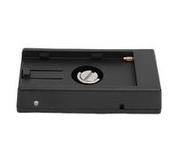 Yctze Placa Adaptadora de Batería para Cámara, Soporte de Alimentación de Aleación de Aluminio y ABS con Indicador LED y Almohadilla Antideslizante, para Batería NP F970 F750 F570