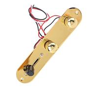 Yctze Placa de Guitarra Plateada Placa de Circuito de Metal con Perillas e Interruptores para una Fácil Instalación y una Actualización Elegante (GOLD)