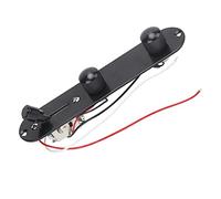 Yctze Placa de Guitarra Plateada Placa de Circuito de Metal con Perillas e Interruptores para una Fácil Instalación y una Actualización Elegante (BLACK)