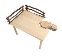 Yctze Plataforma de Escalada para Hámster - Parque Infantil de Actividades de Madera de 2 Capas para Mascotas Pequeñas - Diseño de Escalera Ajustable para Hacer Ejercicio, Jugar y Descansar Ideal