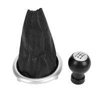 Yctze Pomo de Palanca de Cambios con Funda, Cubierta para Manual ABS PU Negra Agarre Ergonómico Fácil Instalación for Vehículos 2005 2015