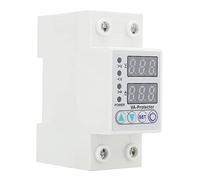 Yctze Protector de Sobretensión y Subtensión VA-63A con Pantalla LED Dual y Reinicio Automático para Corriente Segura de 220 V CA