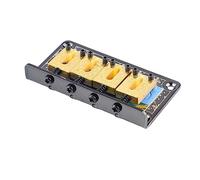 Yctze Puente Fijo de Guitarra para Ukelele de 4 Cuerdas, Silla de Montar Rígida de Metal con Diseño Elegante e Instalación Fácil, para Mandolinas y Guitarras de Caja de Cigarros (GA908 Negro)