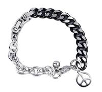 Yctze Pulsera de Acero de 19 Cm para Hombres y mujeres: Pulsera Resistente Al óxido, Elegante y Moderna para Uso Diario Actividades Físicas