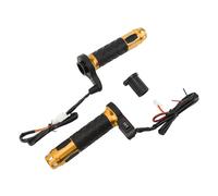 Yctze Puños con Calefacción para Motocicletas, 1 par de 3 Niveles de Temperatura, Antideslizantes, Aleación de Aluminio y ABS, 22 Mm, Compatibles con Puños de Manillar con Calefacción Eléctrica,