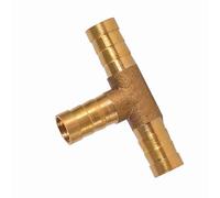 Yctze Racor T de Latón, Conector de Manguera de 3 Vías para Aire, Agua,