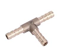 Yctze Racor T de Latón, Conector de Manguera de 3 Vías para Aire, Agua,