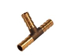 Yctze Racor T de Latón, Conector de Manguera de 3 Vías para Aire, Agua,