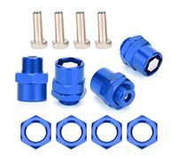 Yctze RC Car Hex Adapter Set 12mm to 17mm Durable Metal Conversion (Blue)