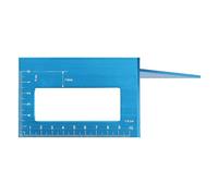Yctze Regla de ángulo 3D con Escalas Precisas para Carpintería, Herramienta de Medición de Aleación de Aluminio, Funcionalidad de 0-150 Mm, para Artesanos y Proyectos de Bricolaje (BLUE)