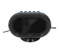 Yctze Reloj de Voltímetro de Termómetro - LCD Division de Color Dual Reloj con Luz Luminosa para Vehículos de 12 V -24 V (naranja con azul)