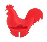 Yctze Reposacucharas de Silicona a Prueba de Calor en Adorable Forma de Gallo Rojo - Soporte para Utensilios de Cocina, RV y Dormitorio - Herramienta de Cocina Multiusos Antidesbordamiento, Apta para