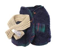 Yctze Ropa de Invierno Acogedora y Elegante para Perros de Razas Pequeñas - Ropa para Mascotas Bichón Frisé, Pomerania, Caniche - Incluye Bufanda a Juego Extra Cálida y Moderna - Comodidad Durante (M)