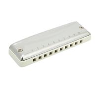 Yctze Sea Inoxidable Blues Blues Armonica 10 Hoyos Clave de EB para Principiantes y Profesionales, Portátiles y con Diseño Ergonómico (WHITE)