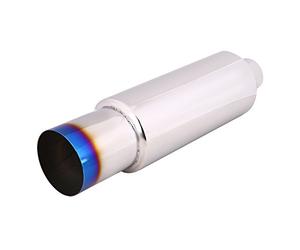 Yctze silencioso homologado para 206 Tubo de escape de la cola del silenciador - 2,5 pulgadas universal de entrada de 4 pulgadas Burn Consejo N1 Estilo posterior del coche del tubo de escape