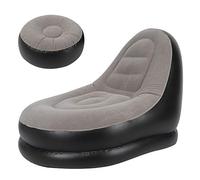 Yctze Silla de sofá Reclinable Plegable Inflable Moderno con Taburete para Sala de Estar, Balcón y Jardín - Tumbona Portátil y Cómoda