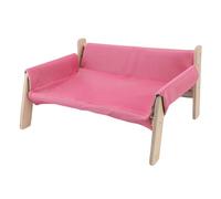 Yctze Sofá Elevado Elegante sofá Cama de Madera con un Diseño de Hamaca, Soporte Estable, Gran Capacidad de Carga, Muebles Multifuncionales para Rascar y Relajar a su Amigo Felino en (Pink)