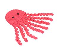 Yctze Sombrero de Fotografía para Bebés Artesanales - Lindo Sombrero de Punto de Punto de Animal de Pulpo para Bebés - Photo Prop & Daily Wear (rojo)