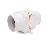 Yctze Soplador de Sentina Eléctrico en Línea, 4 Pulgadas, 270CFM, Blanco, para Barco Marino, 24V