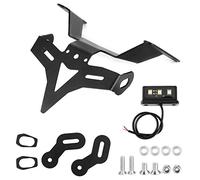 Yctze - Soporte para placa de matrícula para motocicleta con LED, soporte universal para placa de matrícula, kit eliminador de guardabarros, apto para CB650R CBR650R 2019-2020