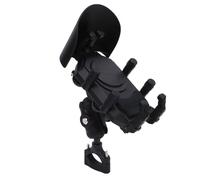 Yctze Soporte para Teléfono de Motocicleta 8 Garras Soporte para Manillar Resistente con Carga Inalámbrica de 15 W USB Tipo C Carga Rápida Parasol Desmontable Rotación de 360 °