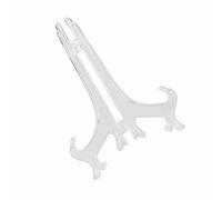 Yctze Soportes Plegables para Platos de Plástico Blanco, 10 Uds., Estante Ajustable para Exhibición de Platos, Marcos de Fotos y Más (20 centímetros)