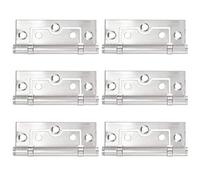 Yctze Stainless Steel Door Hinge Pack of 6, Mute Flat Open Hinges for
