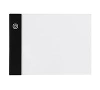 Yctze Tablero LED de Dibujo a Mano, Suministros de Arte A6 Ultradelgados para Niños, Tablero de Dibujo LED de Brillo Ajustable, Kit Completo de Libro Plegable para Pintar y Calcar (USB)