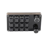 Yctze Teclado Macro con Interruptor Rojo de 3 Toques y 1 tonelada: Mini Teclado USB con Perillas Personalizadas para PC de Escritorio - Teclado Mecánico Ergonómico con una Sola Mano