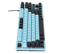 Yctze Teclado Mecánico de 87 Teclas con Activación Sensible, Diseño Liviano y Frío para Uso de Escritorio y Portátiles (Azul Negro)