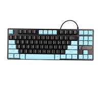 Yctze Teclado Mecánico de 87 Teclas con Activación Sensible, Diseño Liviano y Frío para Uso de Escritorio y Portátiles (Azul Negro)