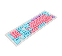 Yctze Teclas PBT de Transmisión de Luz de Doble Color, OEM para Teclados Mecánicos, Juego Azul Personalizable (Rosa Azul Púrpura)