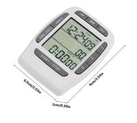 Yctze Temporizador LCD Multicanal Digital portátil: Reloj de Cuenta Regresiva de 3 Canales con Gran Exhibición para Cocinar, Ejercicio, Consultorio y Uso del Aula