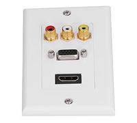 Yctze Toma de Pared de Video Duradera - Panel de Pared Multimedia Integrado con Puertos, y VGA de Alta Definición - No Requiere Soldadura, Instalación de Cine en Casa y Configuración de TV